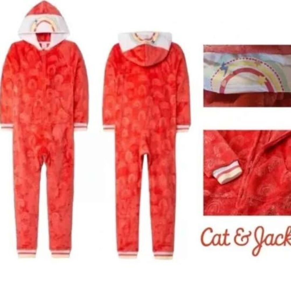 3 PAIRS- NWT Cat & Jack Footed PJs- size 7/8